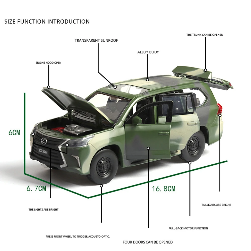 1:32 lx570 музыкальная с подсветкой машина для литья под давлением игрушечный Транспорт модель машины с горячим колесом с автомобилем дверцы с горячим колесом можно открыть игрушку