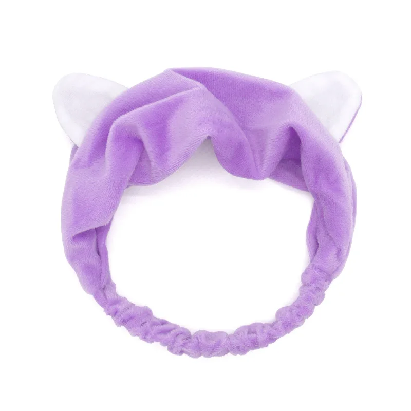 Мягкие бантики из кораллового флиса с надписью «OMG» для женщин и девочек, милые повязки для волос, повязки для волос, головные уборы, аксессуары для волос, новинка - Цвет: Style 2 Purple