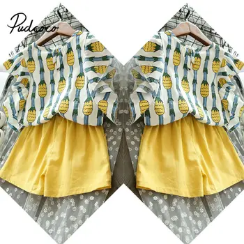 

Girl Dress 2019 New Baby Dresses Pattern pineapple Print Flower Birthday Dress Female Baby Summer Clothes Kids Girl Clothes