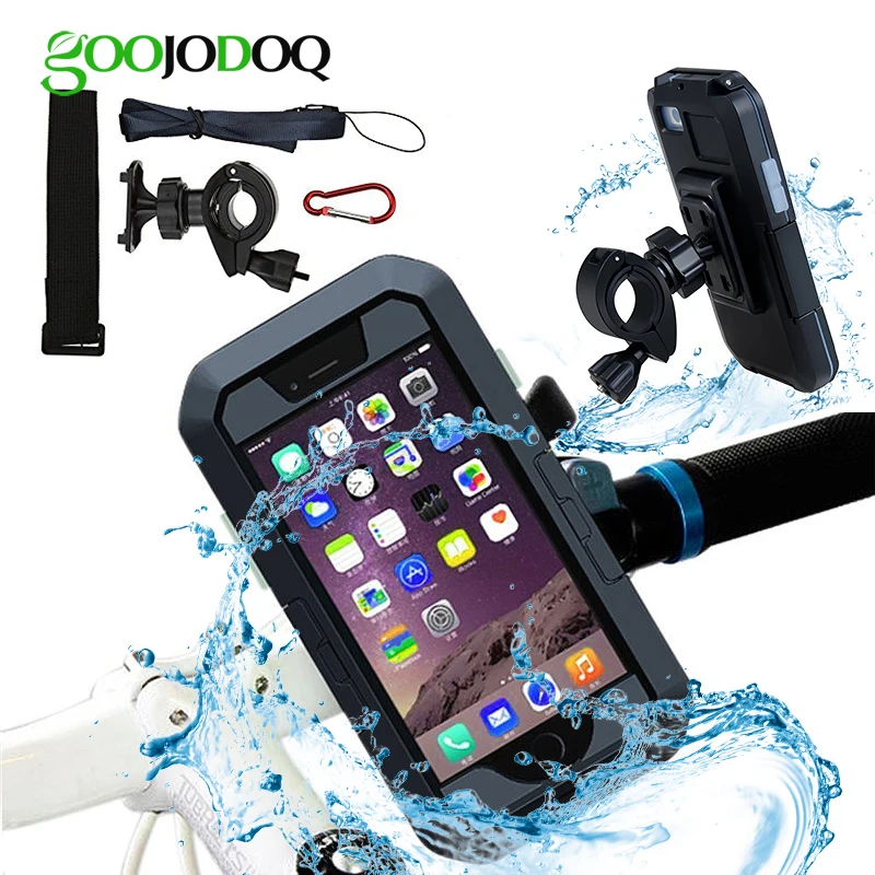 

360 Waterproof Bike Mobile Phone Holder Case for iPhone X / 7 / 8 / 7 plus / 8 Plus Bicycle Motorcycle Handlebar Mount Stand