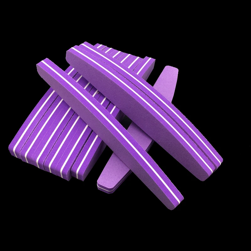 

10pcs/lot Purple Professional Nail File Art Tools Double-side Washable Buffing Sanding File Sponge Block Washable Manicure Tool