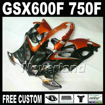 

ABS full fairing kit for SUZUKI KATANA GSX600F 2003 2004 2005 2006 black brown fairings set GSX750F 03 04 05 06 HM44