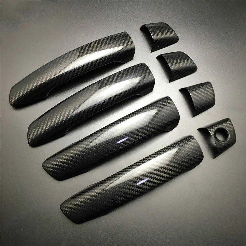 

Car styling For Audi Carbon Fiber Auto Door Handle Knob Exterior Trim Covers for Audi A3 S3 2014 2015 2016 2017 2018