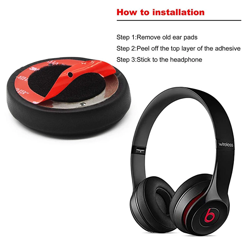 Renensin 10pair lots Ear pad Replacement Earpad cushions cover For Monster Beats By Dr Dre Solo 2 2 0 Solo 3 wireless Headphones