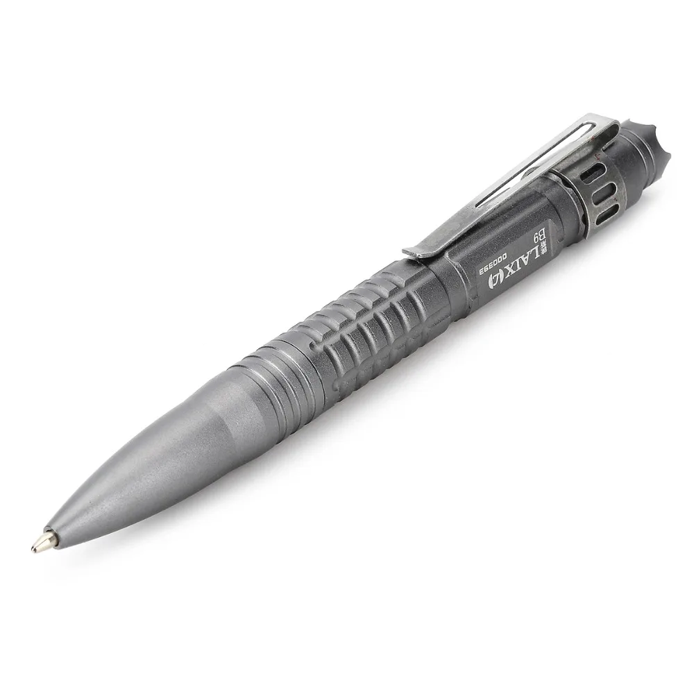 Laix B9 инструмент для самозащиты EDC тактическая ручка алюминиевый инструмент для самозащиты для атак аварийная ручка для выживания/офис запись/стекло Выключатель - Цвет: Серый