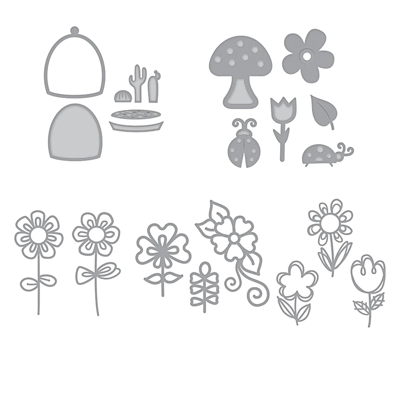 

Small Wildflower Metal Cutting Dies DIY Paper Cards Stencils for Scrapbooking Making Crafts Decorative New 2019 Template Emboss