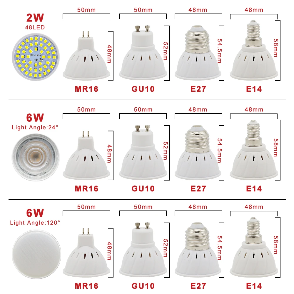 220V светодиодный тип «Кукуруза» E27 E14 MR16 GU10 светильник лампа лампада светодиодные лампы-ампулы 48 Светодиодный s чип 2835 SMD Bombillas светодиодный светильник ing колпак для лампы