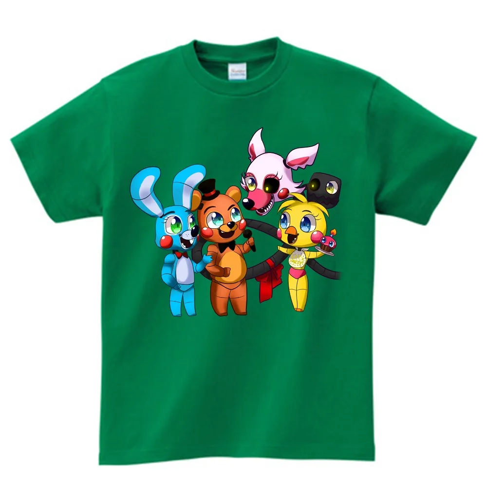 

3T-8T Cartoon Five night at freddy Boy's T Shirts New Big Children/Kids/Boys/Girl's Clothing summer tops Clothes NN