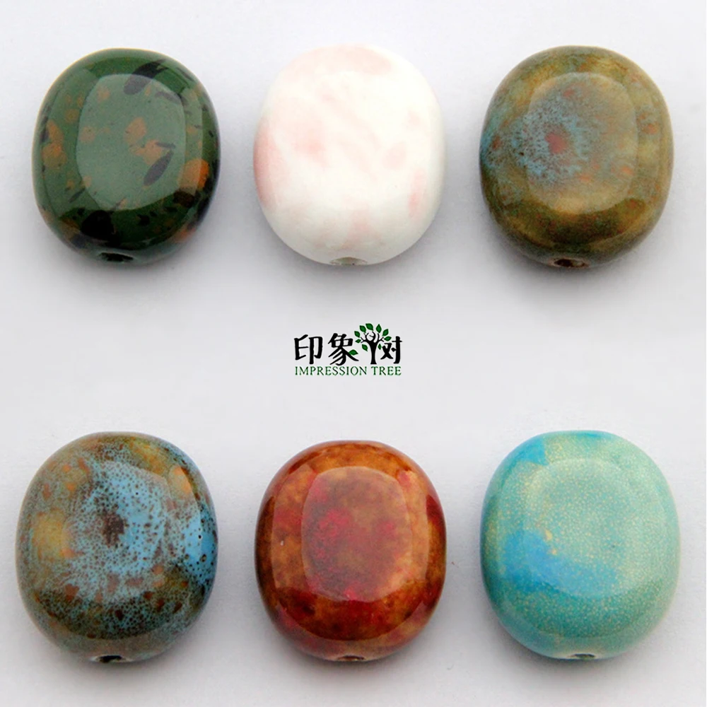 

3pcs/LOT 25*27mm glazed ceramic slabs Ceramic beads pendant For Handmade Diy Jewelry Making Supplies Wholsale 40