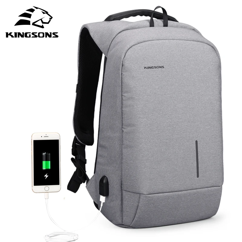 

Kingsons Nylon Men Women Backpack 13.3/15.6 inch Laptop Backpack Anti theft School Bags for Teenagers Boys Girls Mochila Escolar