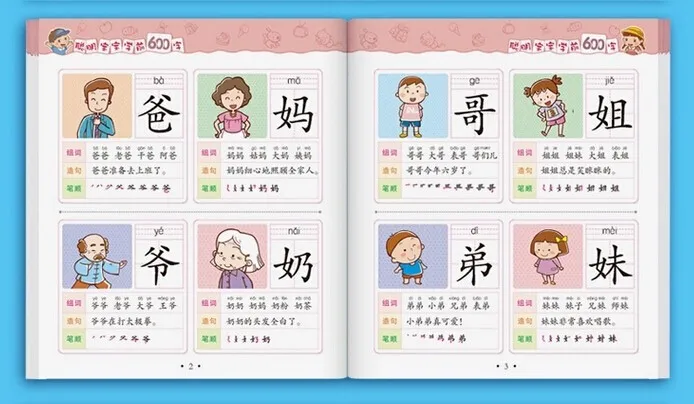 Chinese-600-characters-book-including-pin-yin-English-and-picture-for-Chinese-starter-learners-Chinese-book (2)