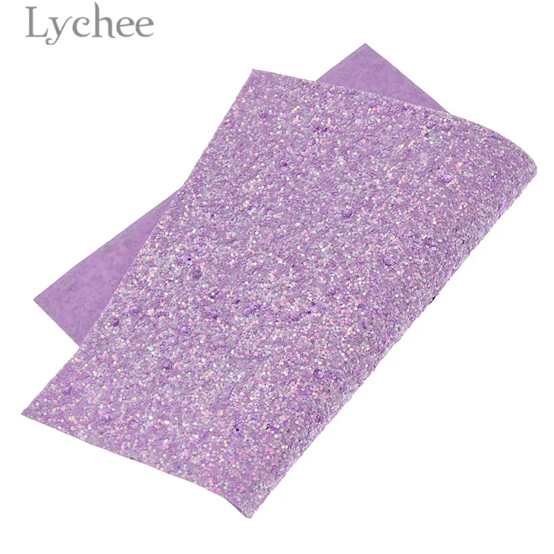 Sparkle Twinkle Shiny Synthetic Leather Gradient Fabric Craft Material A5 Sheet
