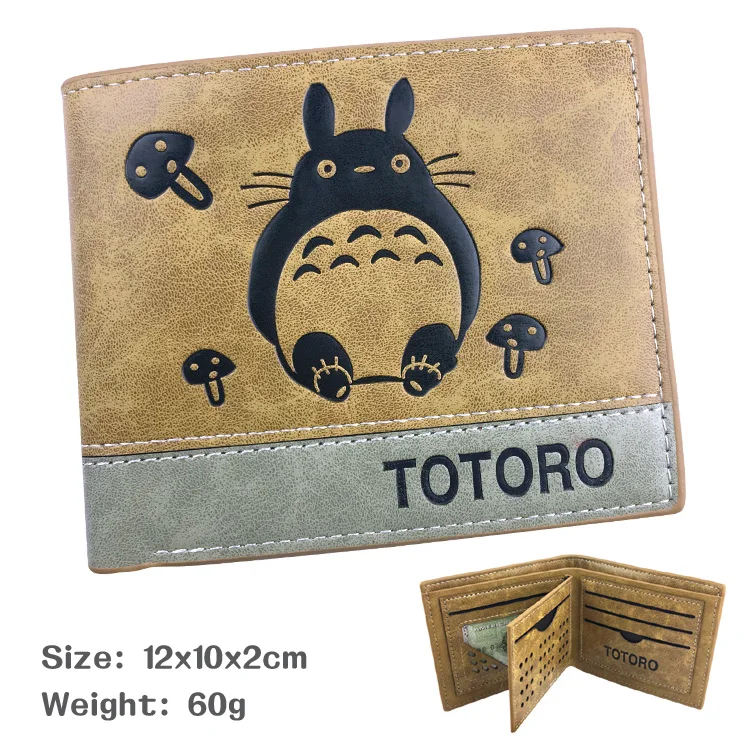 

Tokyo Ghoul Harry Potter JOJO Bizarre Adventure My Neighbor Totoro Anime Leather PU Card Holder carteira Short Wallet Coin Purse