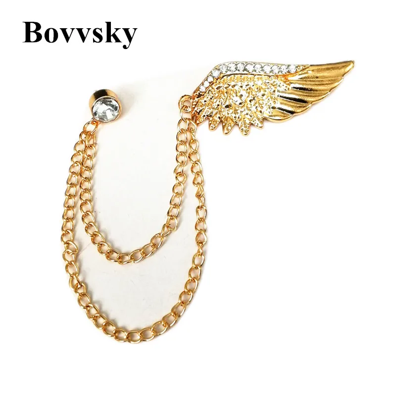 Bovvsky искусственная брошь мужские броши для костюмов крылья ангела кисточка