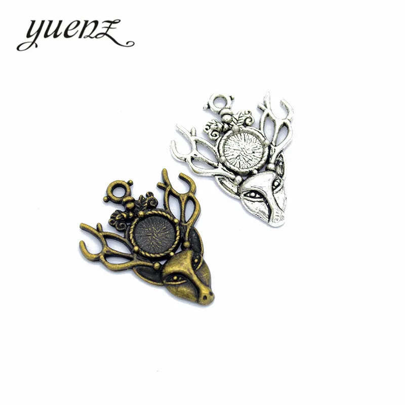 

YuenZ 5pcs Antique silver deer Charms Pendant jewelry findings for DIY Fit Bracelet&Necklace Accessories,Zinc Alloy D9184