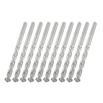 

5mm Width Tip Triple-cornered Shank Masonry Drill Bits 10Pcs