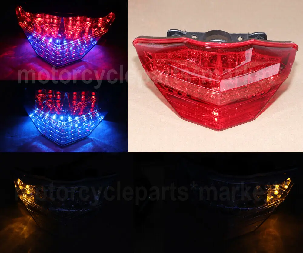 

12V Motorcycle LED Tail Brake Light Red Tail Brake Light Turn Signals LED Light For Kawasaki Ninja 250 300 2013-2017 New