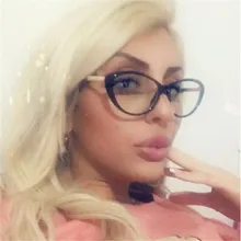 Оправа для очков в стиле кошачьи глаза прозрачные линзы женские Брендовые очки оптические оправы близорукость nerd черная красная оправа для очков