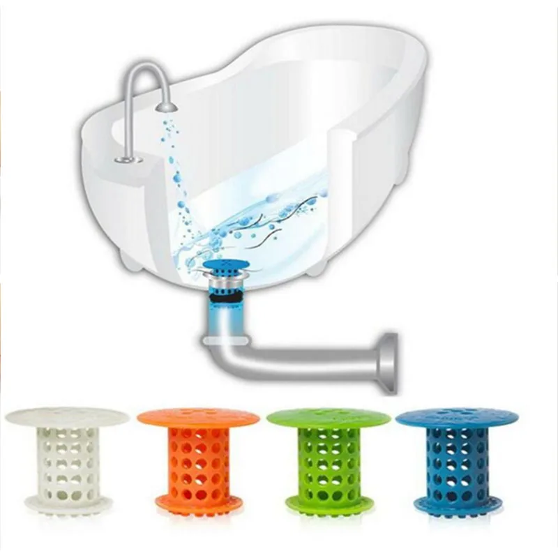 Buy Silicone Bathroom Sink Drain Strainer Sink Plug Strainer Shower Floor Drain Kitchen Sink