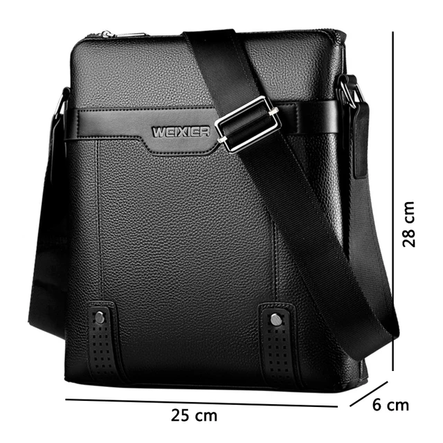 New Fashion PU Leather Men Messenger Casual Bag 6