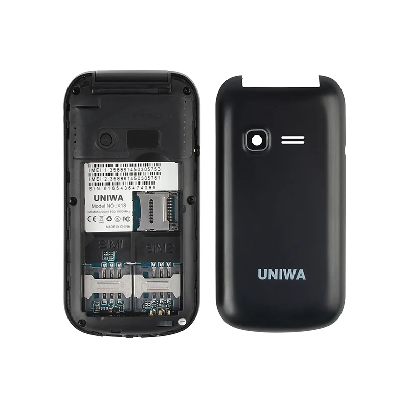 UNIWA X18 флип телефон GSM старый человек старший кнопочный Filp функция мобильный Dual SIM