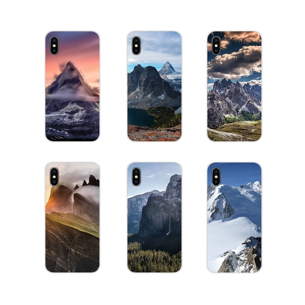 

Mountain Landscape Scenery Mobile Phone Bag Case For Huawei G7 G8 P7 P8 P9 P10 P20 P30 Lite Mini Pro P Smart Plus 2017 2018 2019