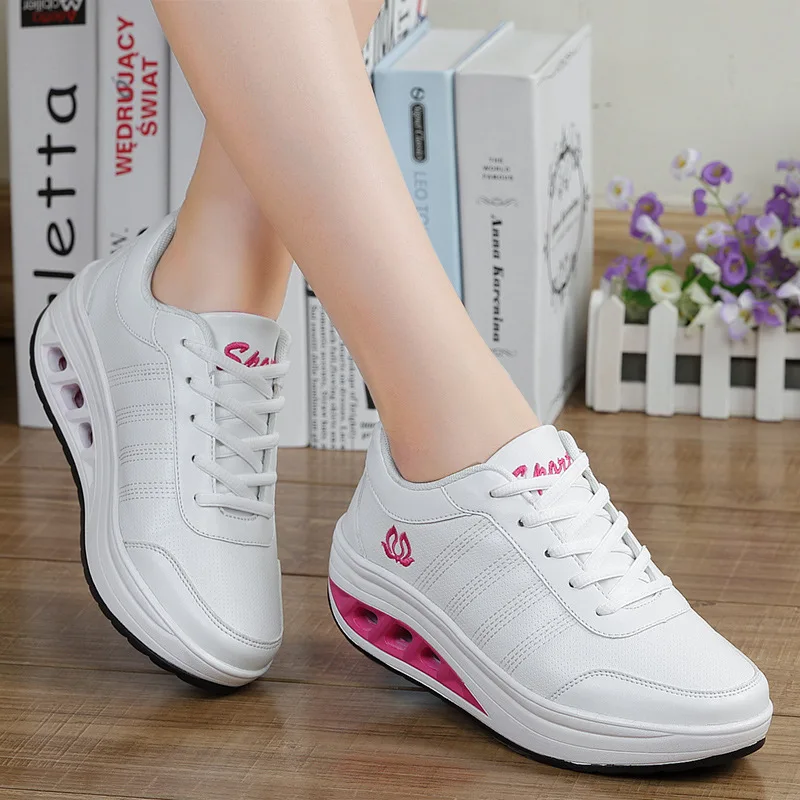 

Autumn New Thick Bottom Tether with White Shoes Raised Women's Shoes