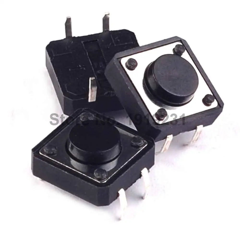 20pcs Dip 12x12x5(h)mm Tactile Tact Push Button Micro Switch Momentary