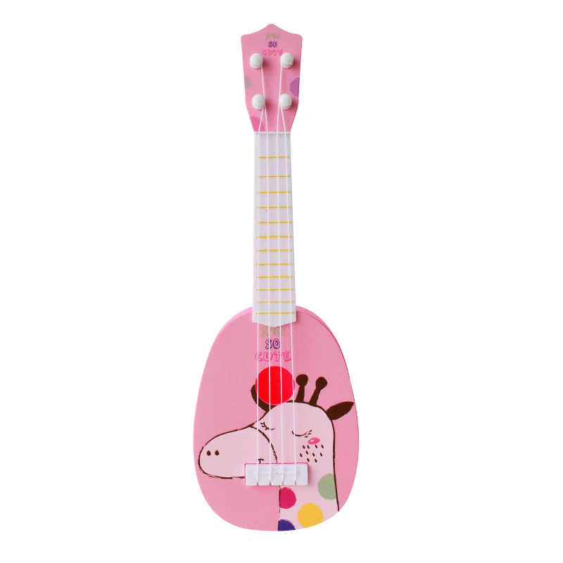 Детские игрушки для начинающих, Классическая гитара укулеле, развивающий музыкальный инструмент, игрушка для детей, забавные игрушки для девочек и мальчиков - Color: giraffe  36CM