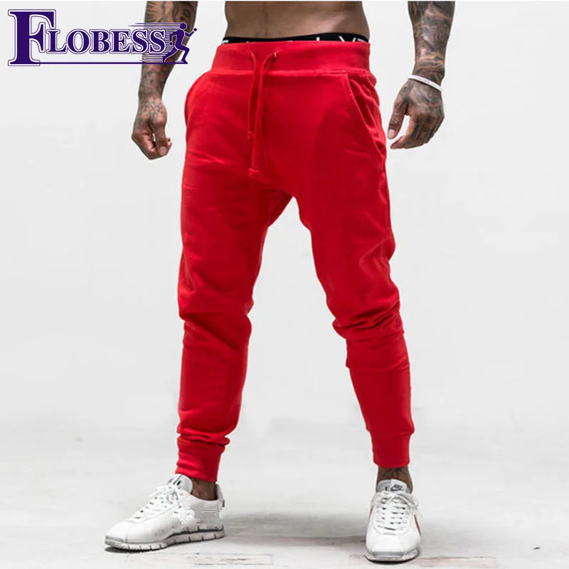 

2018 Men Gym Pants Sporting Pant Man Jogger Pants Long Sweatpants Slim Bottom Legging Exercise Running Sportswear Pencil Pants