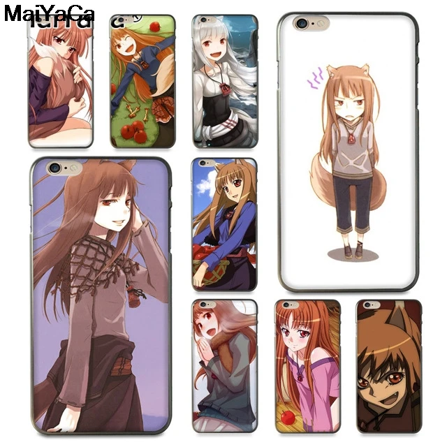 

MaiYaCa Anime Spice and Wolf for iPhone 4S 5C 5S 6S 7 8 Plus X XR XS MAX for Samsung Black Soft Shell Phone Case Rubber Silicone