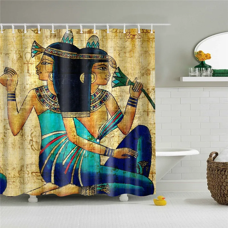 Новая ткань полиэстер абстрактные африканские принты занавески для душа водонепроницаемые крючки для ванной занавески для украшения ванной комнаты занавески s - Цвет: TZ170732