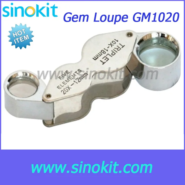

Practical 10x20x Dual Jewelers Eye Loupe Magnifying Magnifier gem free shipping GM1020