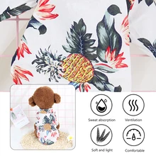 Футболки для собак и кошек летняя пляжная одежда жилет Одежда для питомцев футболка с цветочным рисунком для маленьких и больших собак чихуахуа фрех фуллдог