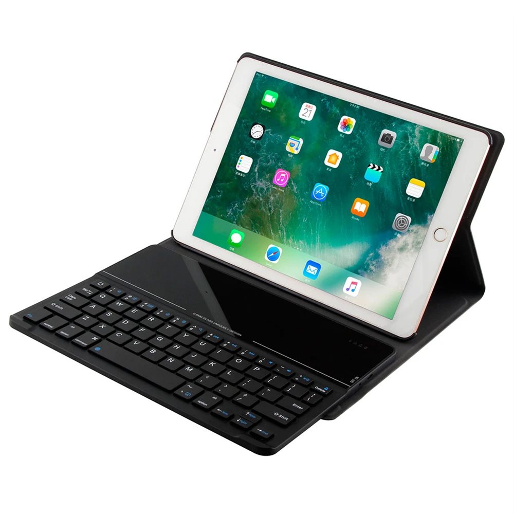 Kemile для нового ipad Ultra тонкое стекло Bluetooth 3,0 клавиатура чехол для нового ipad A1893 A1954 9,7 стенд W Съемная клавиатура