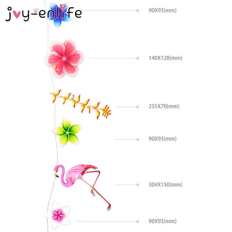 JOY-ENLIFE 3M тропический Фламинго листья баннер цветок Гирлянда бумажная красочные флажки день рождения, детский душ в гавайском стиле Для летних вечеринок Декор