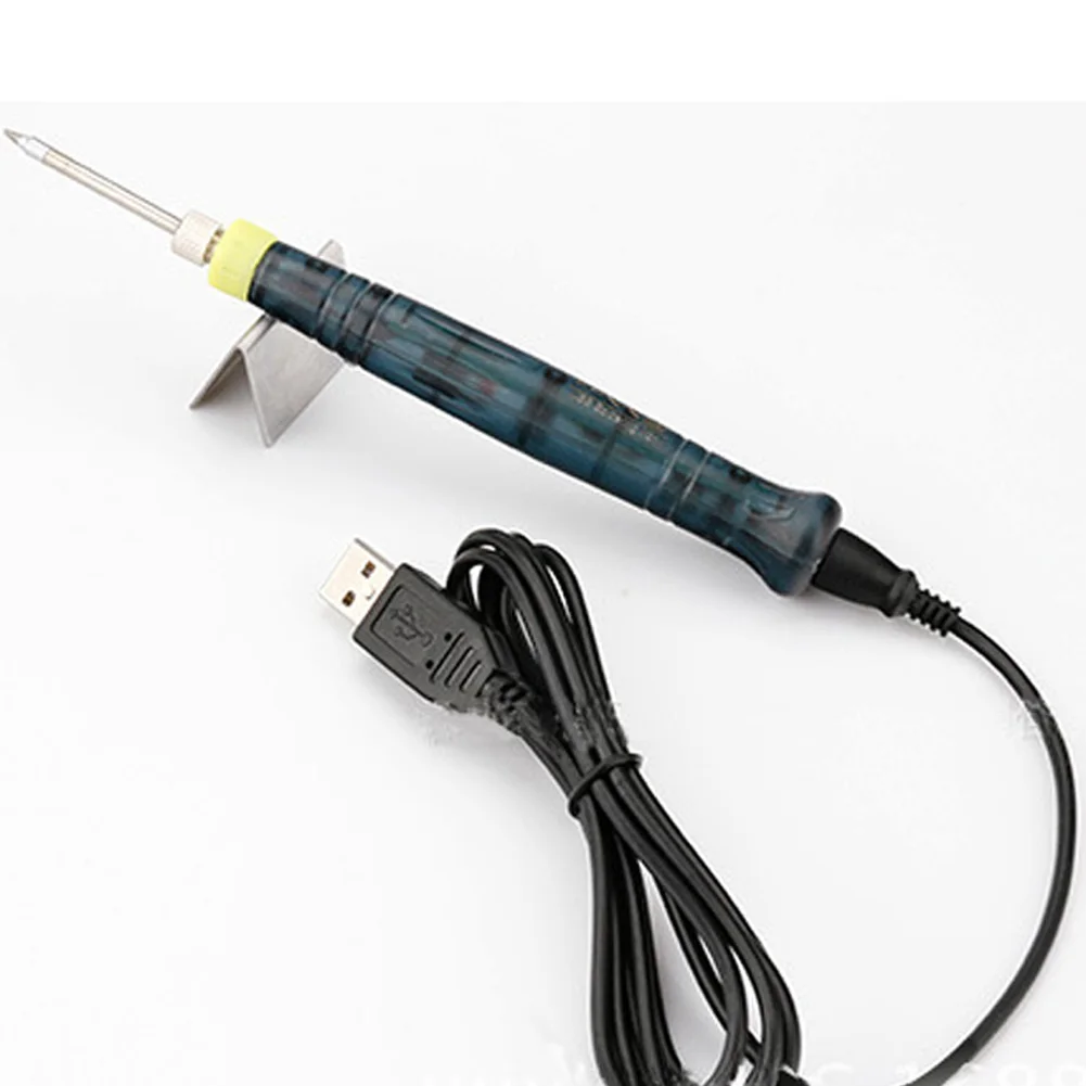 

Portable Mini USB Electric Soldering Iron 5V 8W Gun Tip Touch Switch Set Rapid warming DIY Soldering Pen Hand Tool