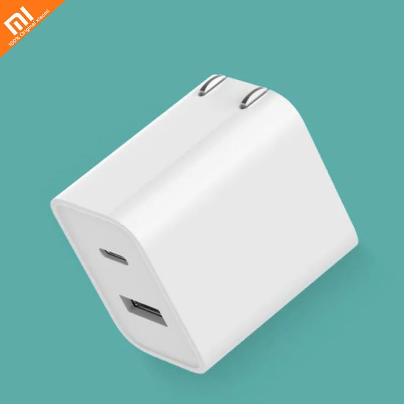 Зарядное устройство USB Xiaomi 1A1C 30 Вт(максимум) умный выход PD 2,0 QC 3,0 Быстрая зарядка type-C 5 В = 3A 9 В = 3A 15 В = 2A 12 В = 2.25A Smart