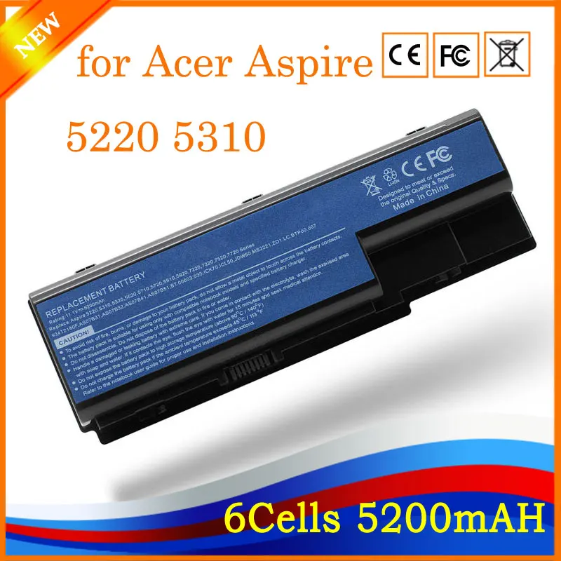11.1V 5200mah 6cell High Performance Laptop Battery for Acer Aspire
