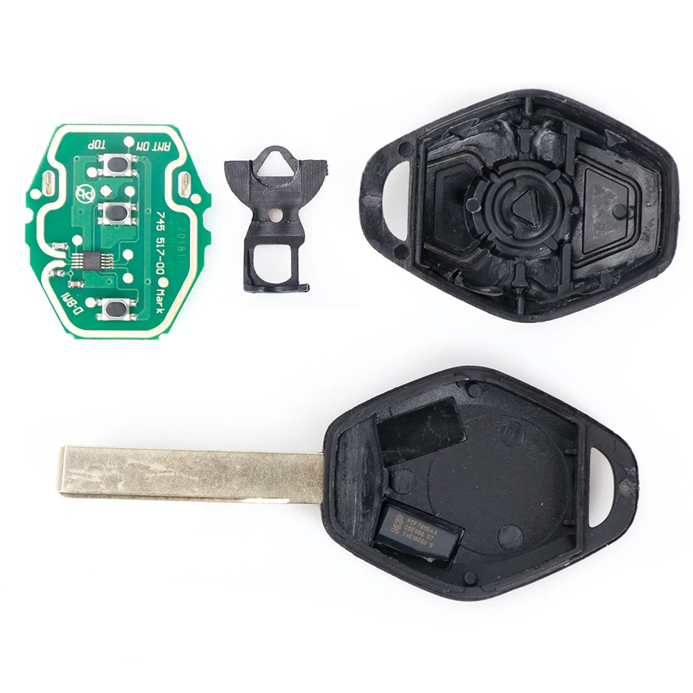 VDIAGTOOL 3 кнопки дистанционного ключа для BMW X3 X5 Z3 Z4 1/3/5/7 серий системы раннего предупреждения 315/433 МГц с PCF7935 ID44 чип HU92 лезвие