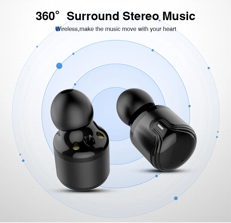 Portable Mini Bluetooth Earphones Headset V4.2 Wireless Earphone TWS Earbuds 700Mah Charging Box Case Bass Stereo Sound with Mic (2)