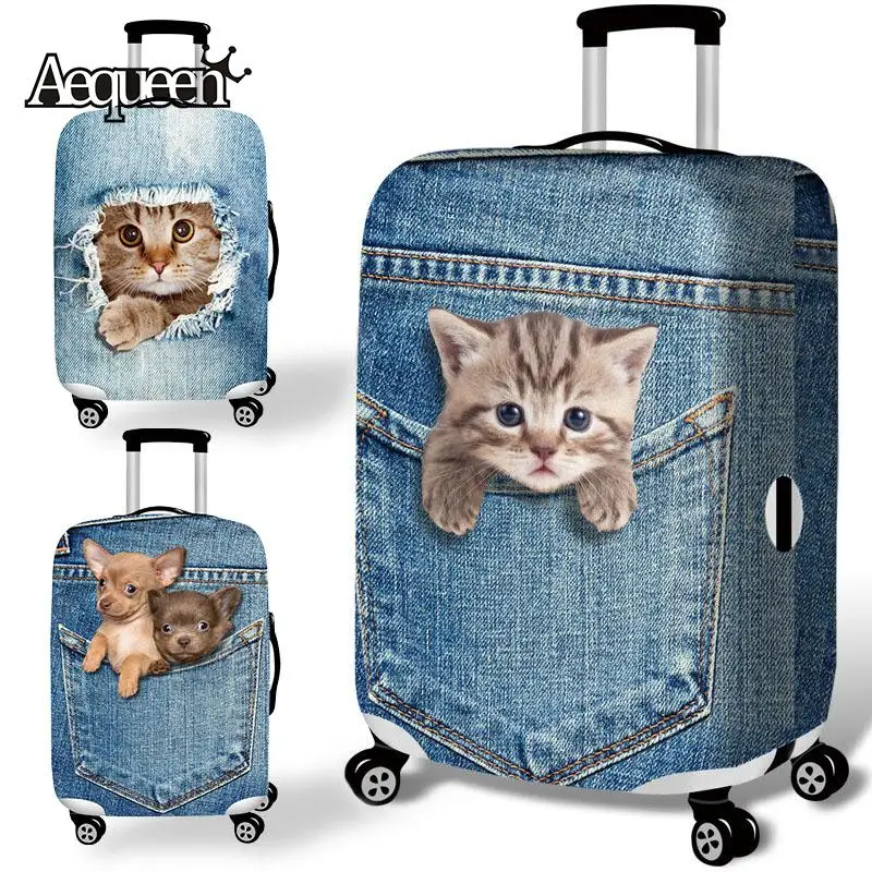 AEQUEEN Cute Cat Luggage Covers Dustproof Protector 18 32 Inch Luggage