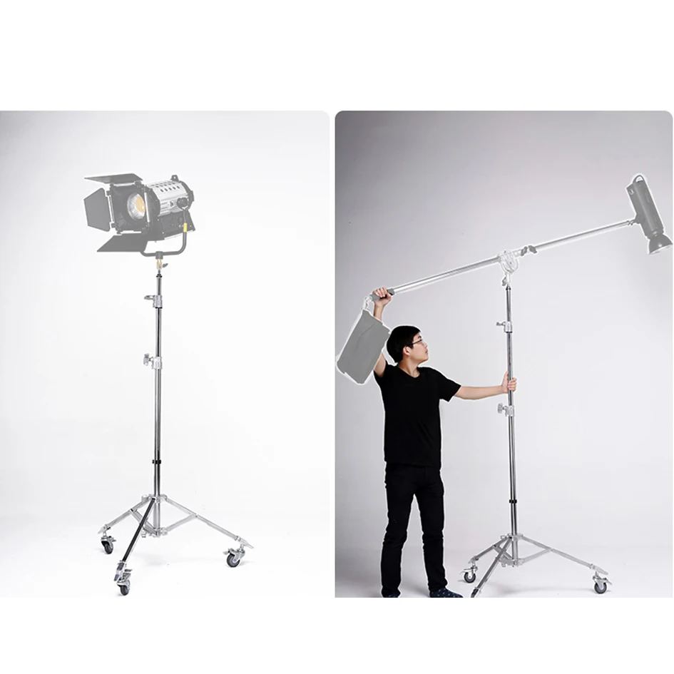 ALUMOTECH 10 Feet height Load 22 lbs Heavy Tripod stand with wheel For camera studio Moive