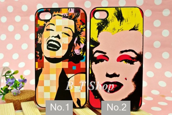 2 Patterns Retail Packing Sexy Lady Marilyn Monroe Cell Phone Cases&ampCovers For Iphone 4/4S&amp5/5S Protection Cellular Accessories |