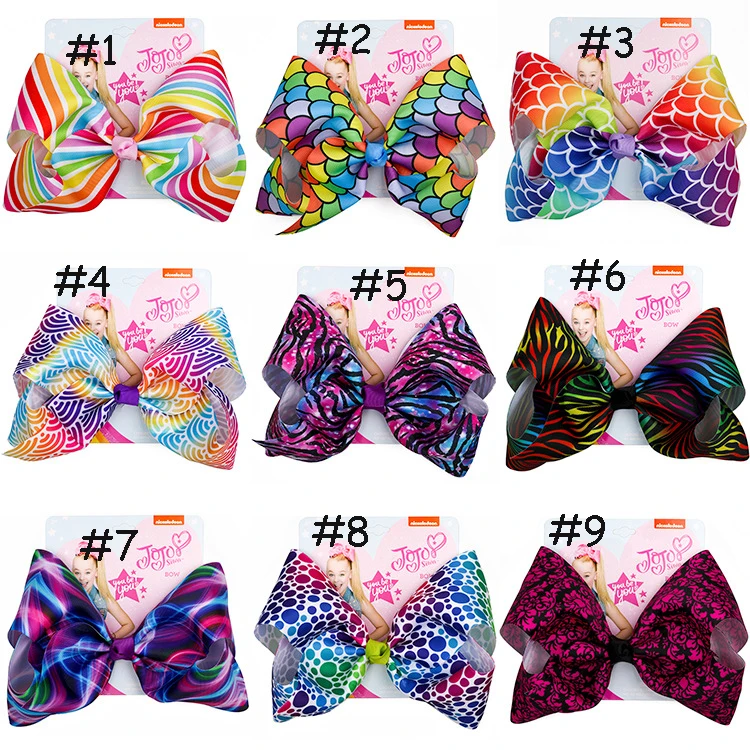 12 шт./лот 8 "Большой фирма JOJO Bow BLING фирма JOJO Bow s для девочек Дети заколки для волос Jumbo волосы лук дети девушки аксессуары для волос