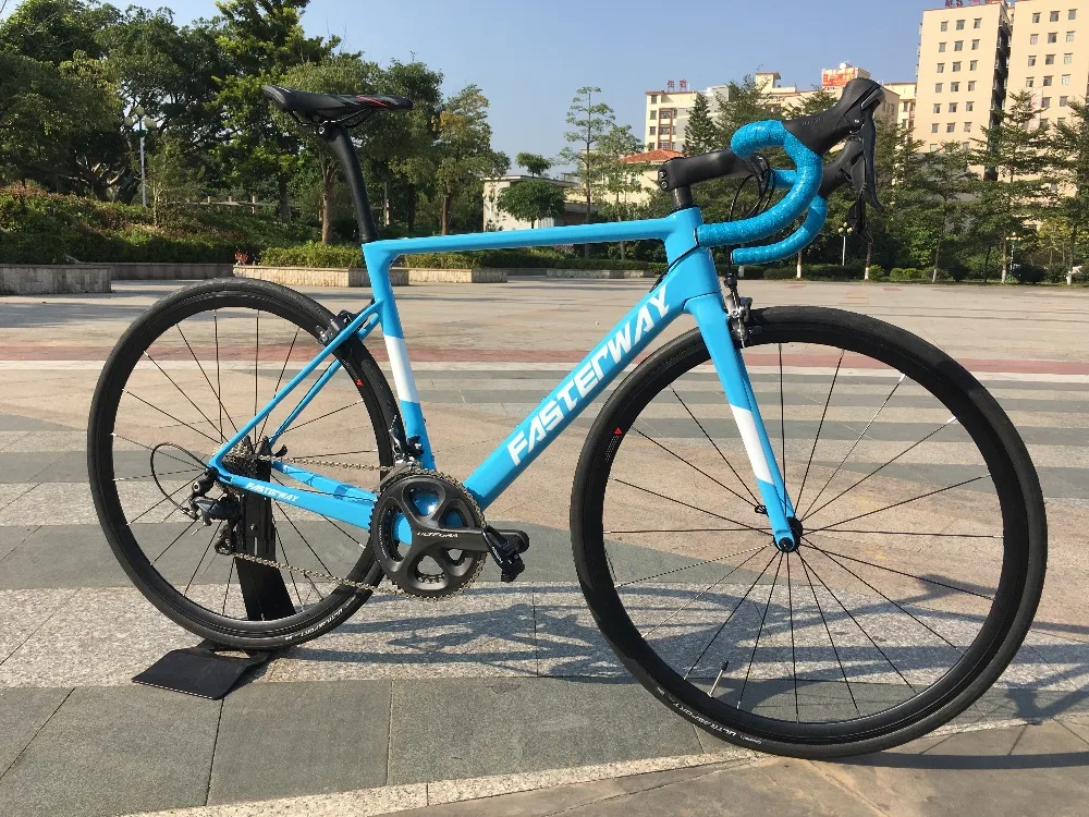 Excellent 700C carbon Road Complete Bike 22 Speed 105 5800 Groupset TAIWAN brand light blue sky FASTERWAY CLASSIC D brake 49/52/54/56/58 12 Excellent 700C carbon Road Complete Bike 22 Speed 105 5800 Groupset TAIWAN brand light blue sky FASTERWAY CLASSIC D brake 49/52/54/56/58 12