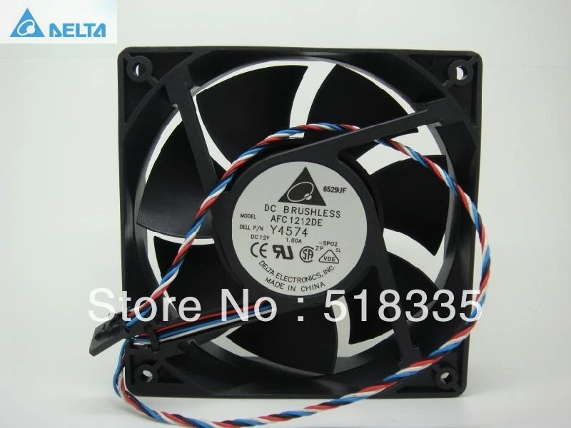 Ventilador de Refrigeração para Delta Afc1212de Pwm a Bola do Termostato 1.6a 12 cm 120mm 12038 120*120*38mm