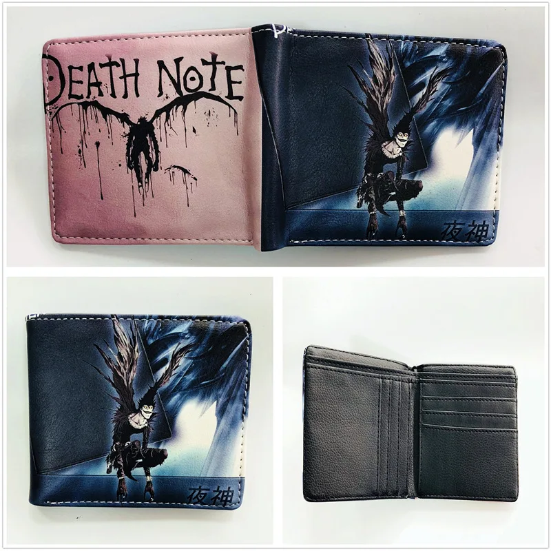 Япония комиксы Death Note бумажник bi-folde держатель кредитной карты кошелек Короткие PU