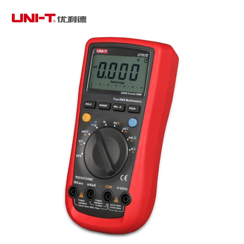 UNI-T мультиметры UT61A UT61B UT61C UT61D UT61E TRUE RMS RS232 цифровой REL AC/DC мультиметр автоматический диапазон макс/мин тестер диодов