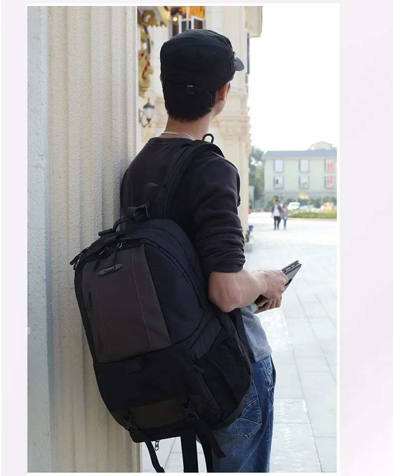 CAREELL C1013 цифровая зеркальная камера сумка с двойным плечом цифровая камера сумка складная сумка для фотоаппарата профессиональная Противоугонная камера рюкзак